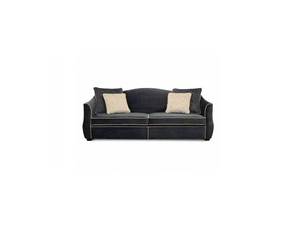 диван 3-х местный раскладной ткань Bergamo Liberty  [BER3R] черный