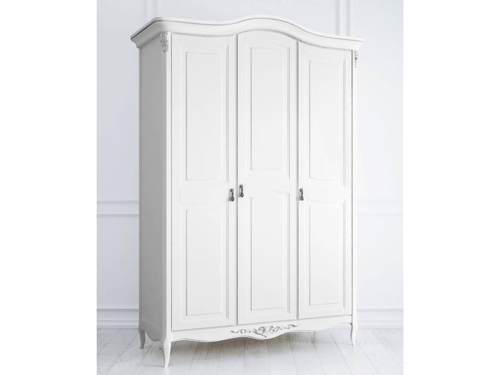 шкаф 3-х дверный  Silvery Rome Latelier Du Meuble  [S123-K00-S] белый, серебро