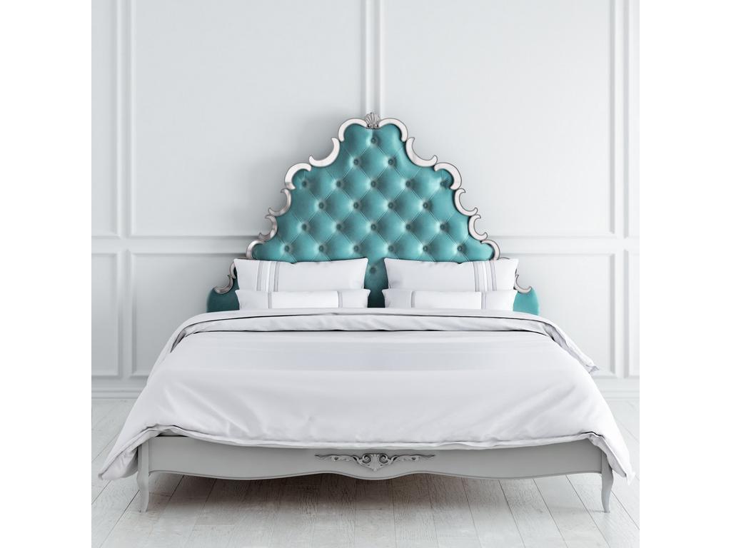 кровать двуспальная 180х200 Atelier Home Latelier Du Meuble  [A428Z-K04-S-B08] серо-бежевый, серебро