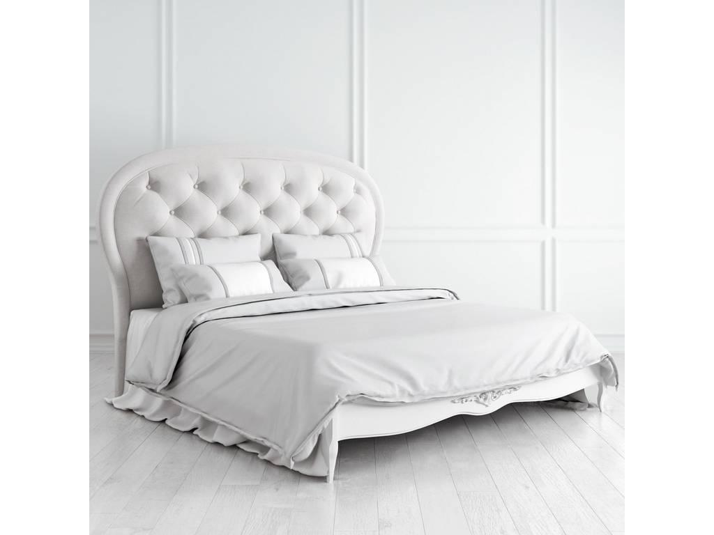 кровать двуспальная 180х200 Silvery Rome Latelier Du Meuble  [S518-K00-S-B07] белый, серебро