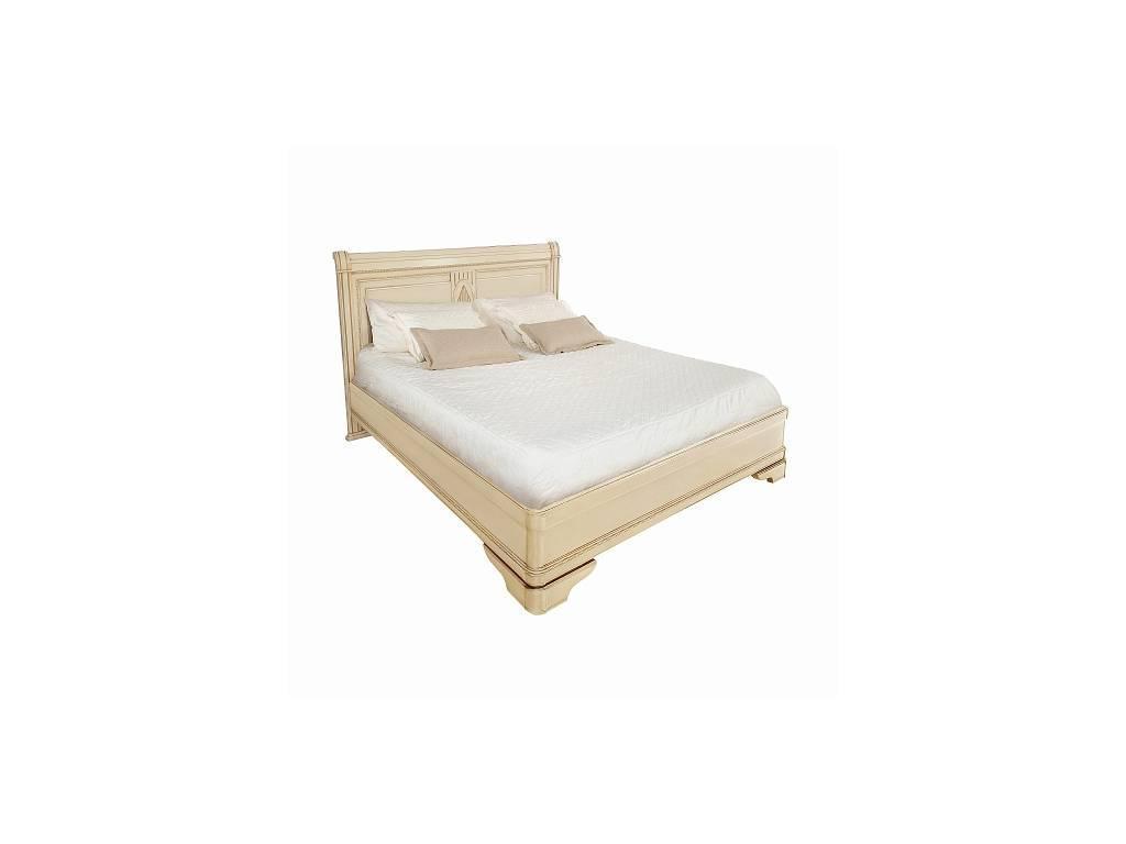 кровать двуспальная 160х200 без изножья Палермо Timber  [T-760/VOS] ваниль, золото