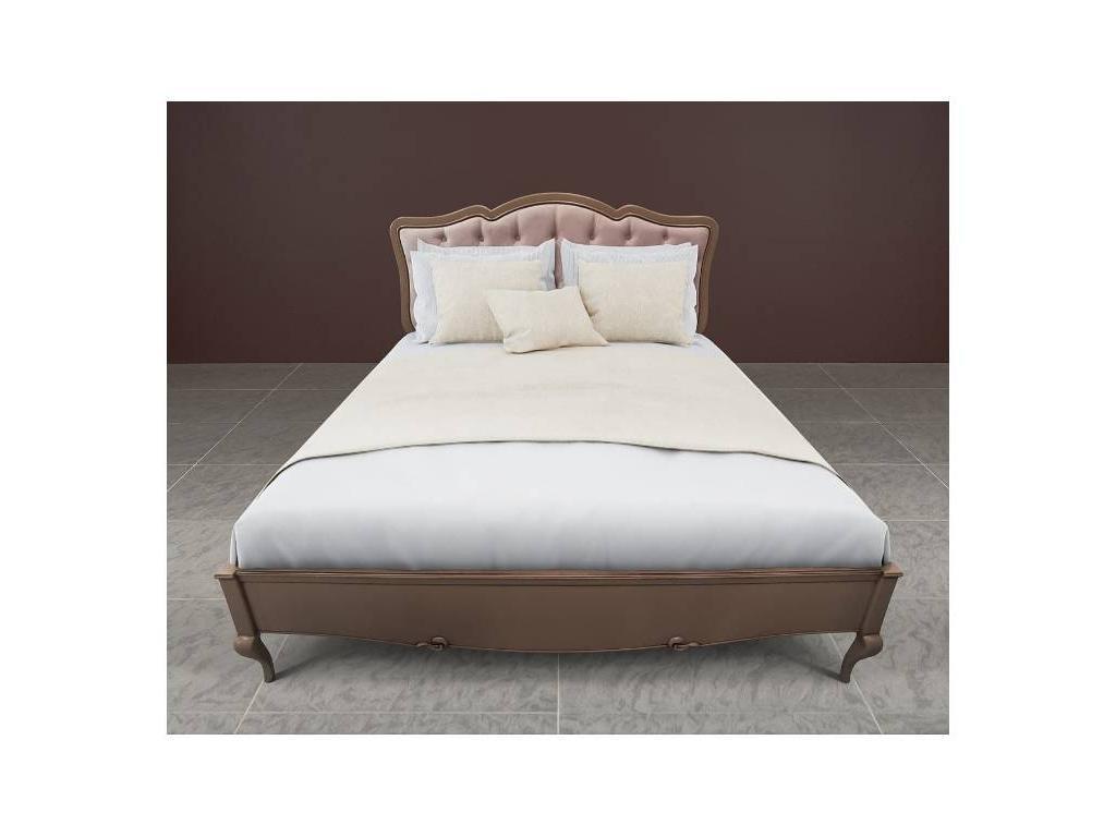 кровать двуспальная 180x200 с мягким изголовьем Портофино Timber  [Т-588/QUMA] кварц