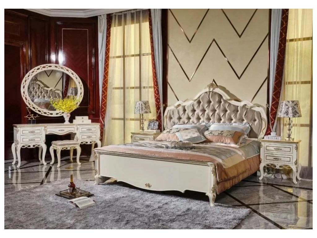 спальня барокко  Бьянка FurnitureCo  [MLN-08] беж