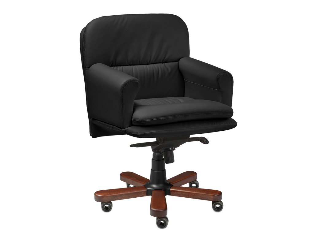 кресло вращающееся  Faust Line  [Faust B] орех, черный