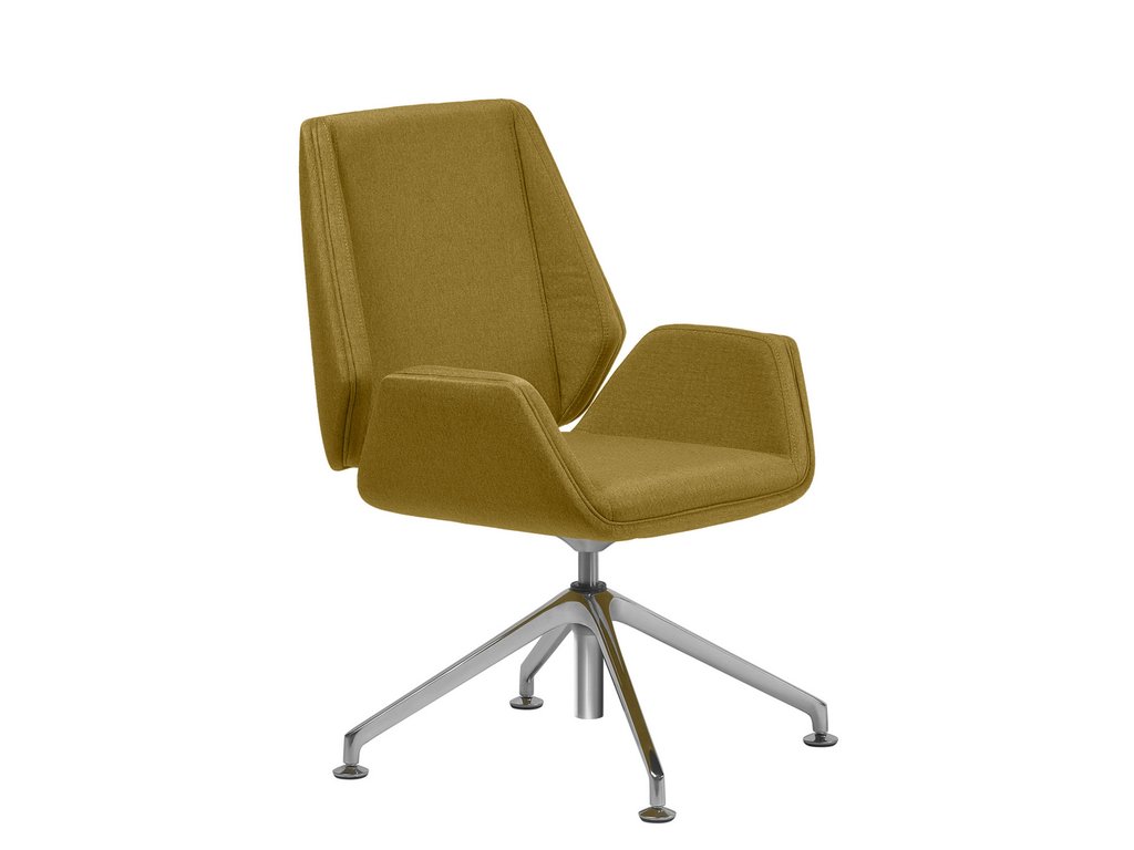 кресло на ножках  Siena Line  [Siena Chrome B4L ткань] желтый
