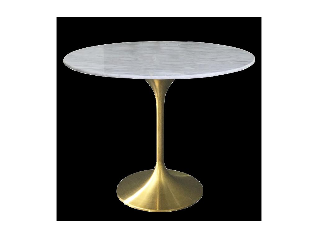 стол обеденный обеденный Marble Brass Tulip STG  [1132] серый