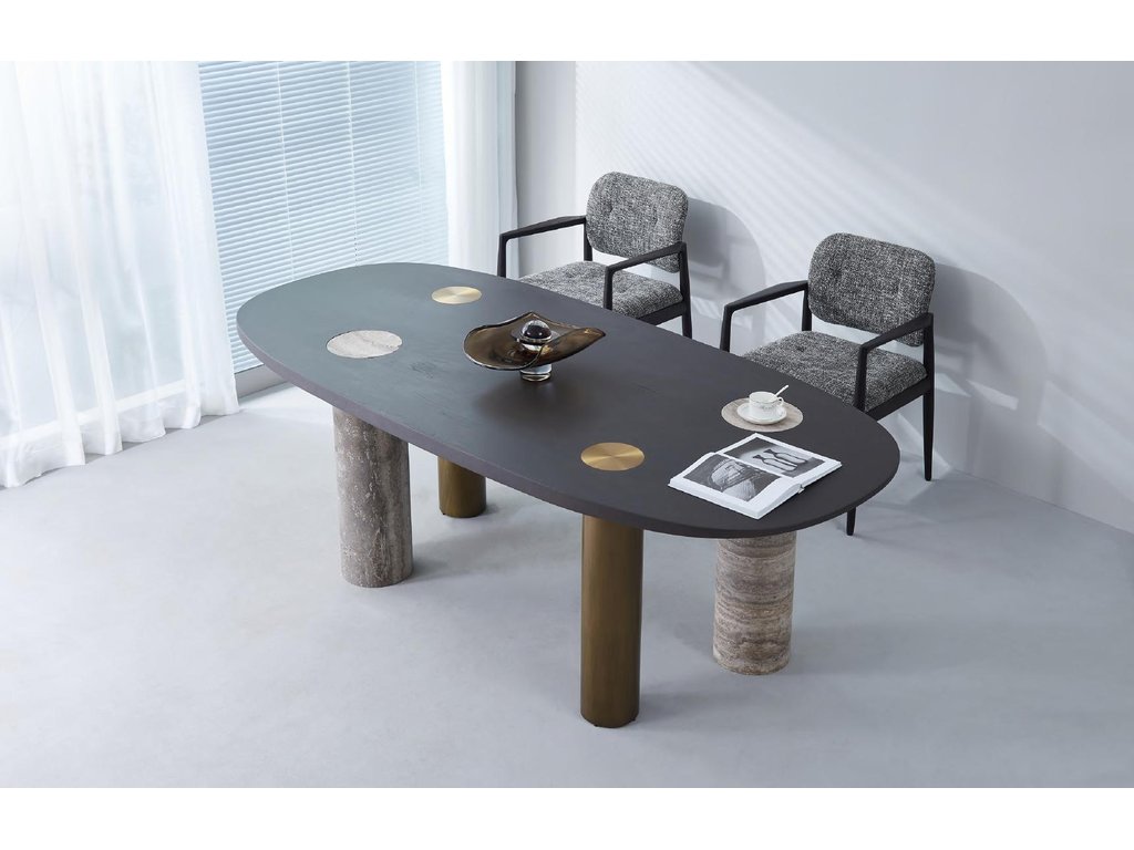 Стол обеденный STG Enne Oval Marble