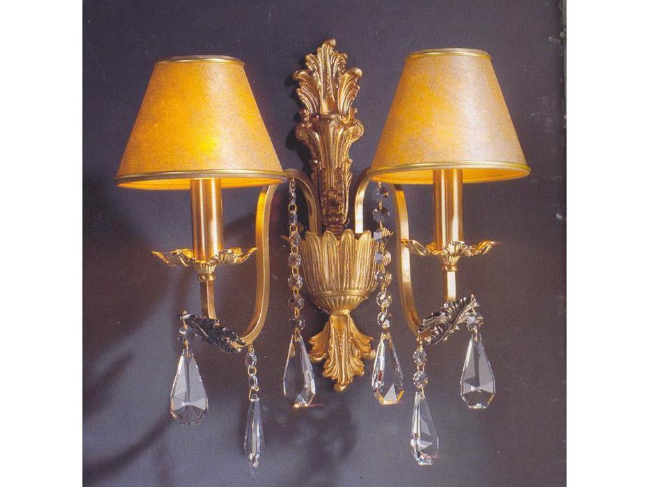бра : Copenlamp [С-382/2- О/S] (белое золото, черный плафон)