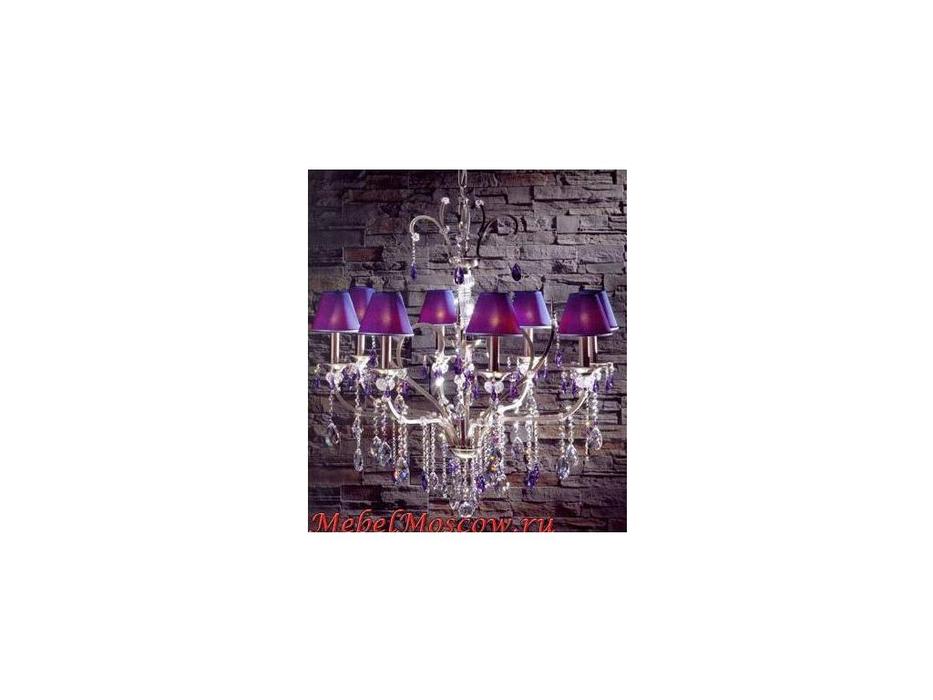 люстра подвесная : Copenlamp [С-384/8 О/S] (матовое золото, аметист)
