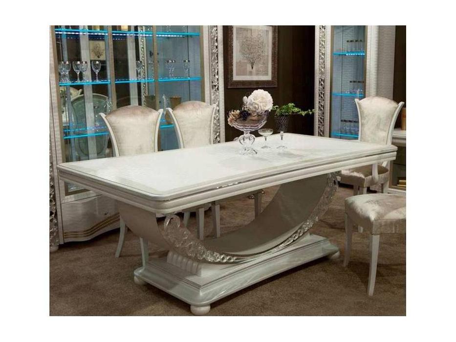 стол обеденный раскладной Miro Arredo Classic  белый, серебро