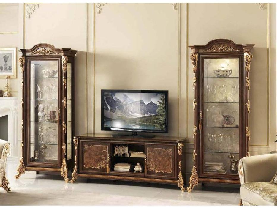 тумба под телевизор  Sinfonia Arredo Classic  орех, золото