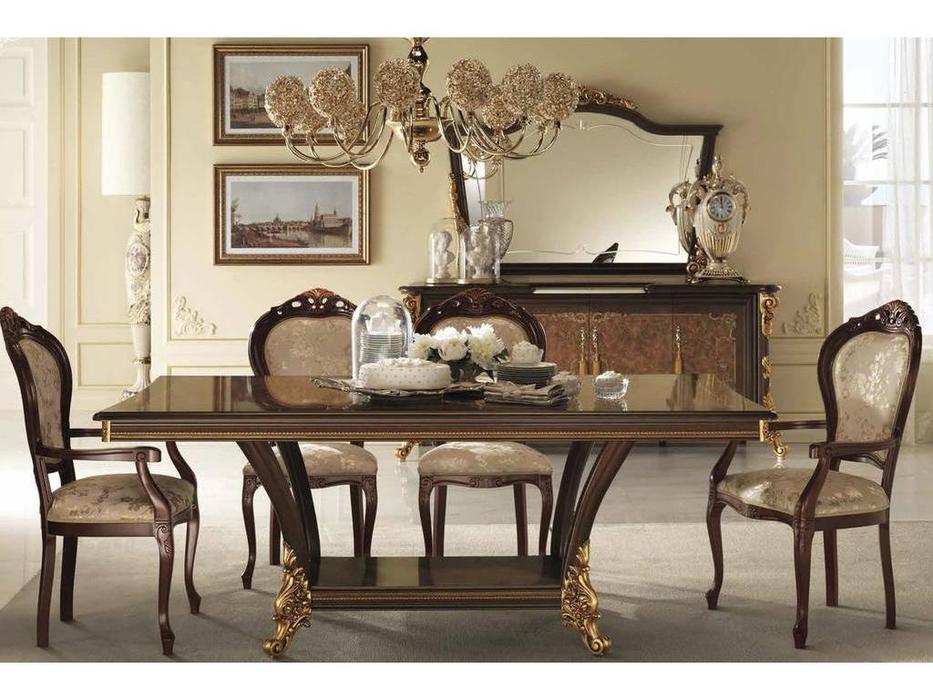стол обеденный раскладной Sinfonia Arredo Classic  орех, золото