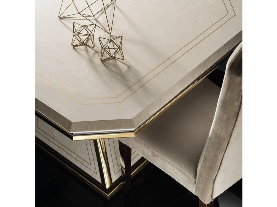 стол обеденный раскладной 250см Diamante Arredo Classic  слоновая кость, вяз, золото