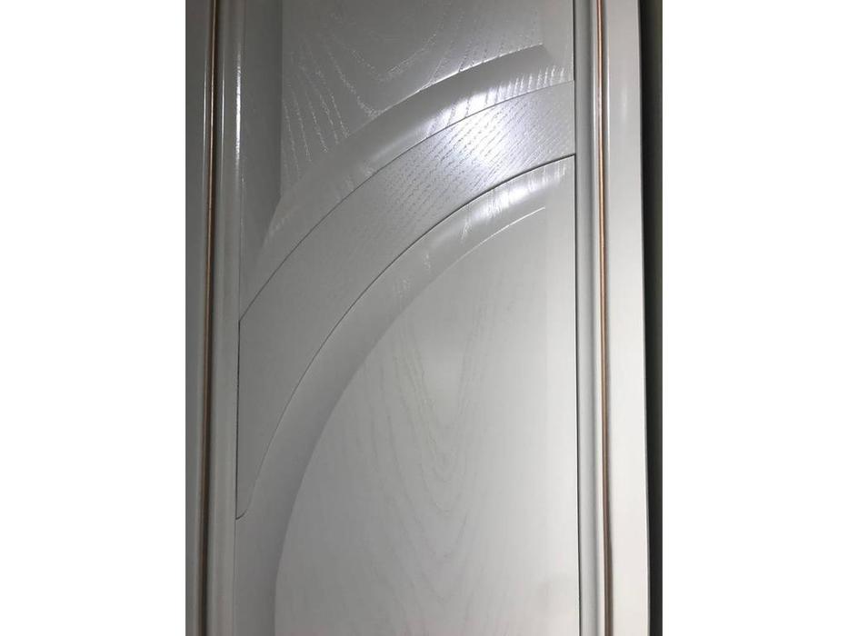 шкаф 4 дверный с зеркалами Сильвия Liberty  [МКС 168-61] белый ясень, золотая патина