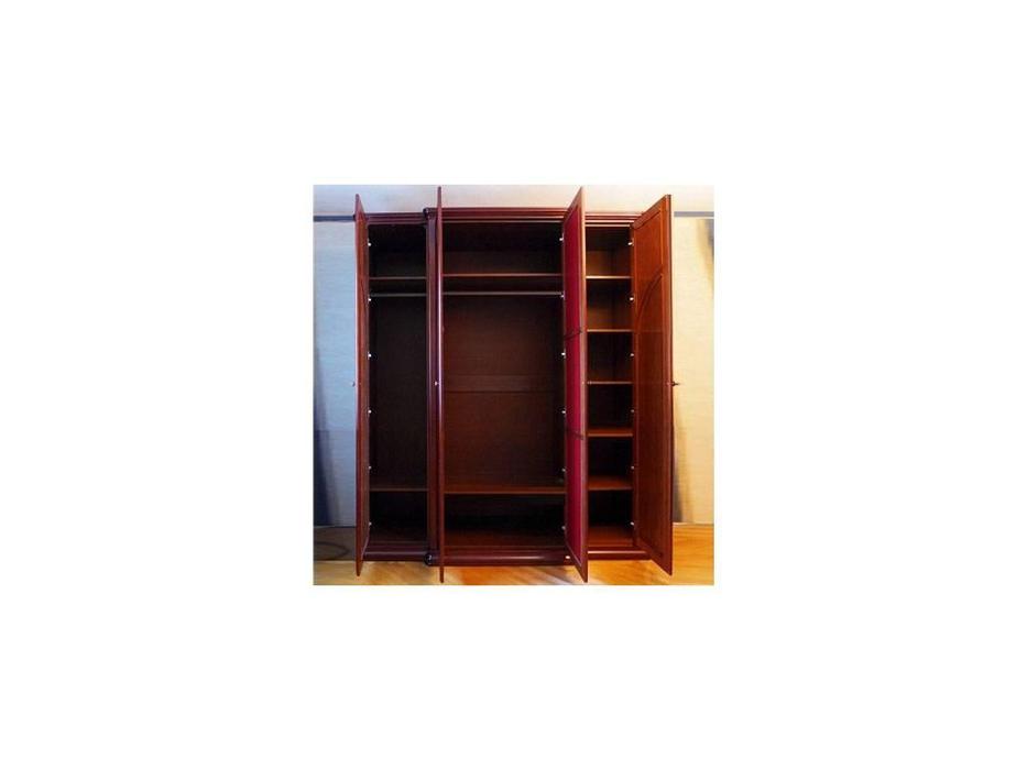шкаф 4 дверный с зеркалами Сильвия Liberty  [МКС 168-61] орех милано