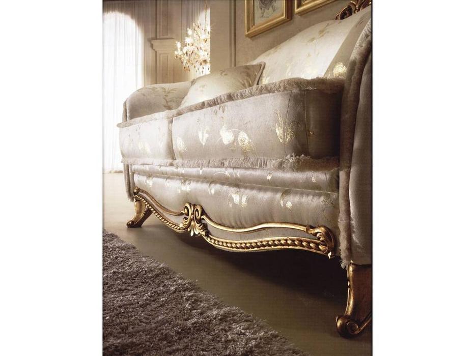 диван 2-х местный  ткань Donatello Arredo Classic  бежевый, золото