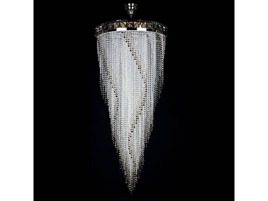 люстра хрустальная FLAME Flame Artglass  [FLAME 700x1600 NICKEL CE] никель