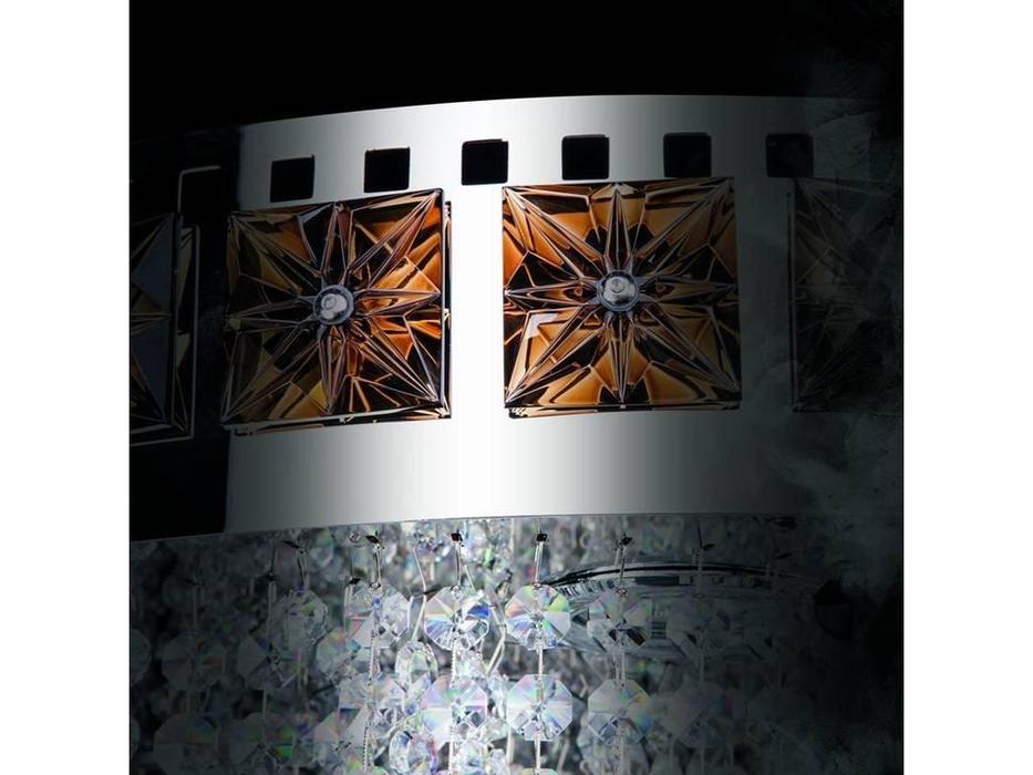 люстра хрустальная FLAME Flame Artglass  [FLAME 700x1600 NICKEL CE] никель