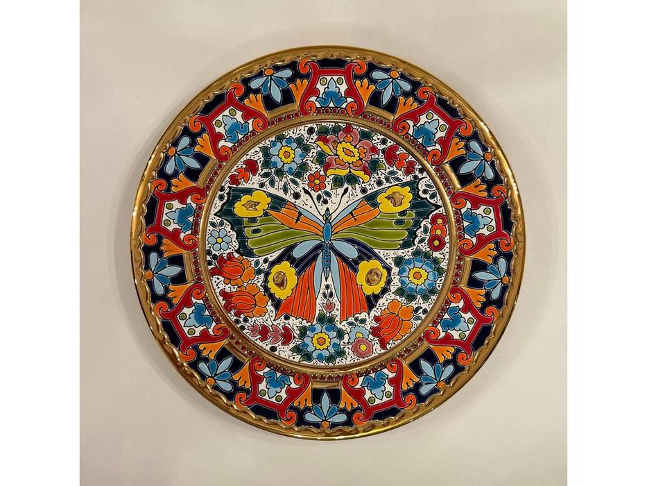 тарелка декоративная диаметр 28 см Ceramico: Cearco [01280500] (золото, разноцветный)