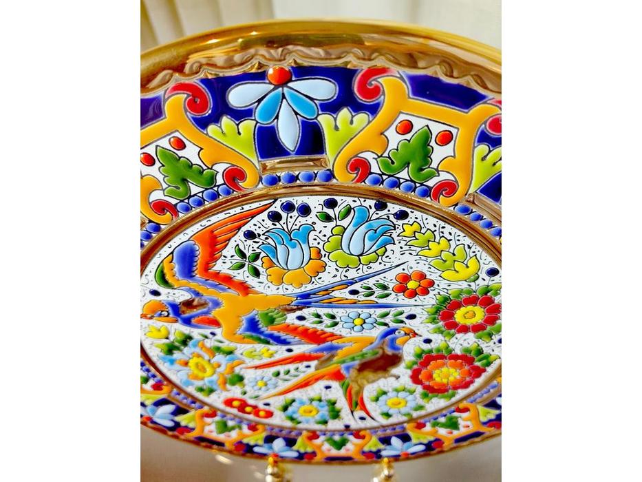 тарелка декоративная диаметр 28 см Ceramico: Cearco [01280800] (золото, разноцветный)