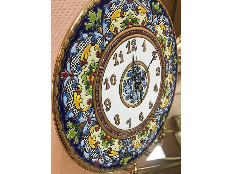 тарелка-часы диаметр 35 см Ceramico Cearco  [02350100] золото, разноцветный