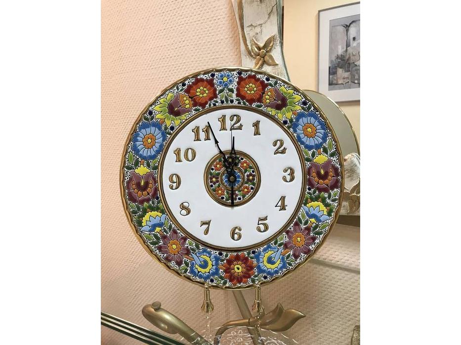 тарелка-часы диаметр 35 см Ceramico Cearco  [02350300] золото, разноцветный