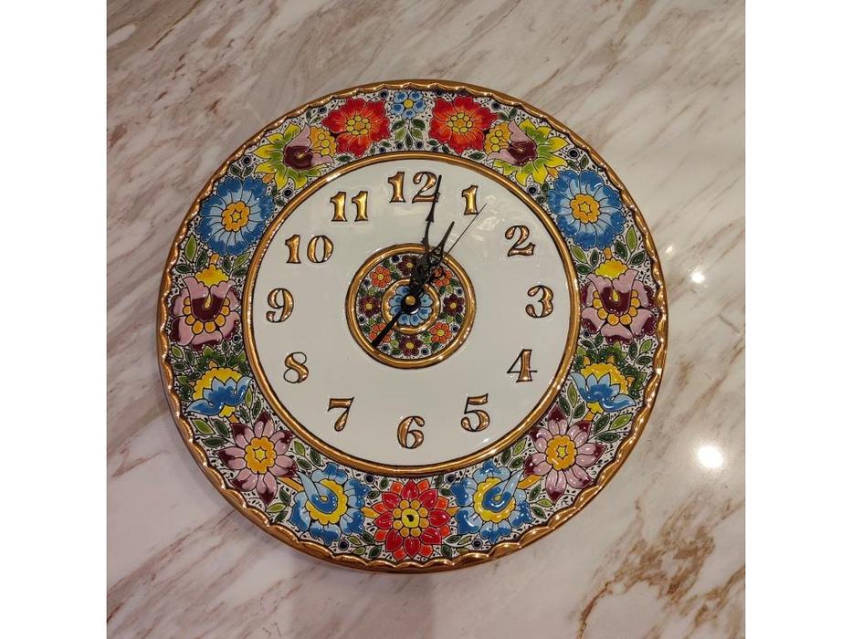 тарелка-часы диаметр 35 см Ceramico: Cearco [02350300] (золото, разноцветный)