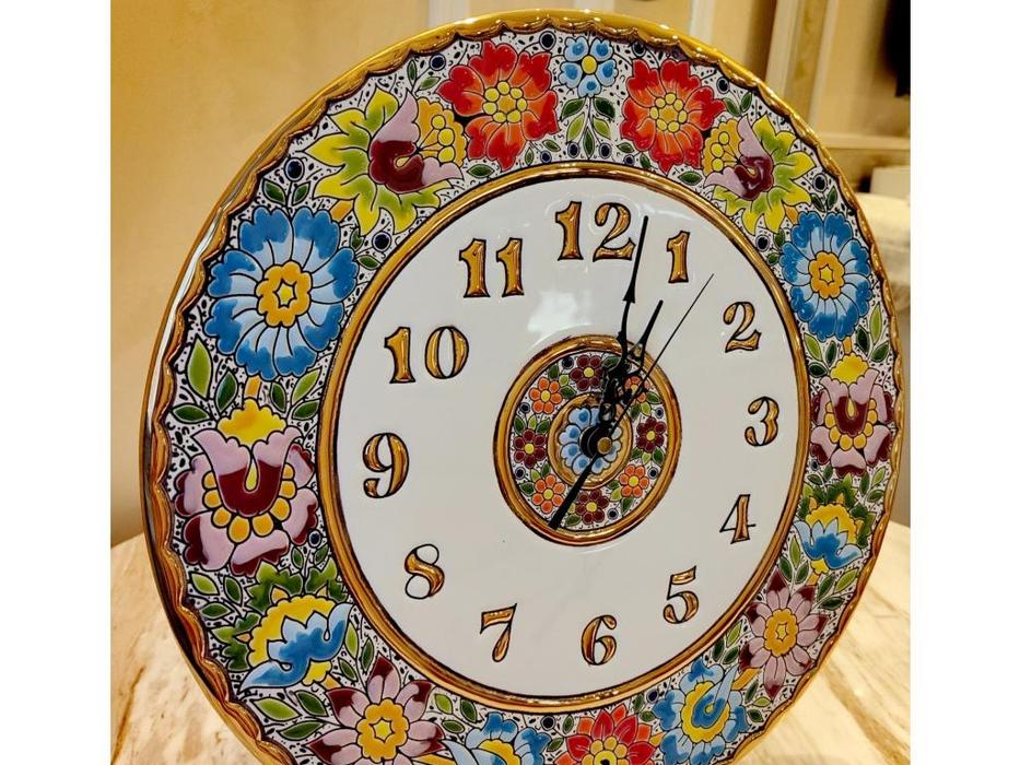 тарелка-часы диаметр 35 см Ceramico: Cearco [02350300] (золото, разноцветный)