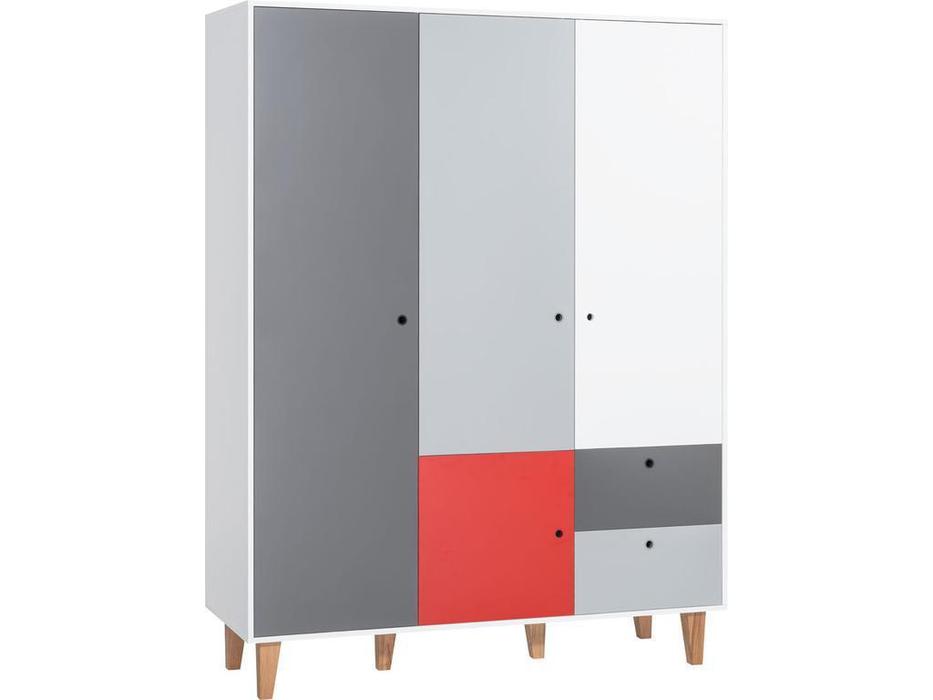 шкаф 3-х дверный  Concept Vox  [5020007] белый,графит,серый,красный