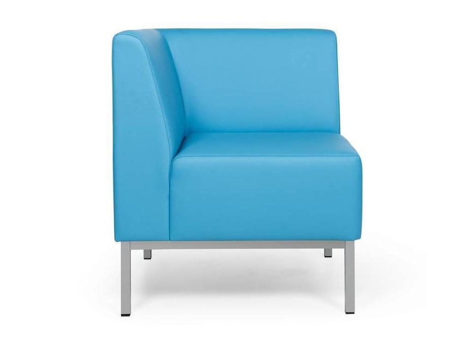 кресло - угловая секция тк. Экокожа Компакт Евроформа  синий