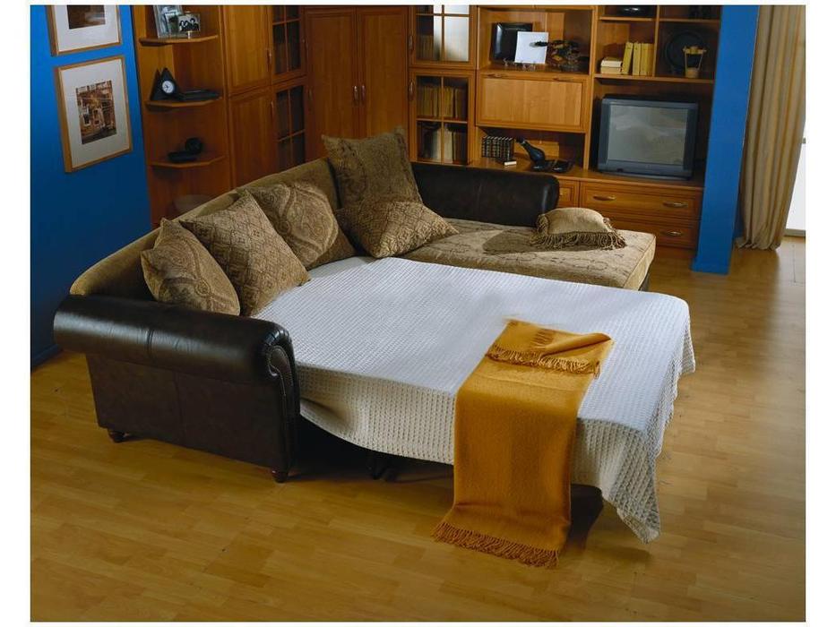 диван угловой раскладной Турин Комдис  бежевый, коричневый