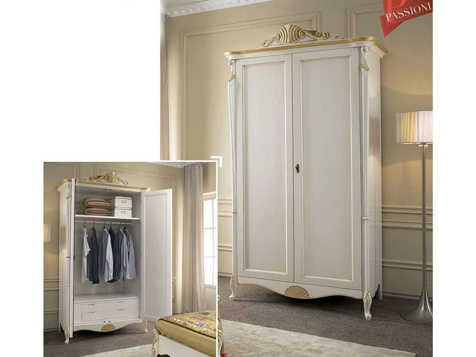 шкаф 2-х дверный  Passioni Tarocco Vaccari  [5432] белый, золото