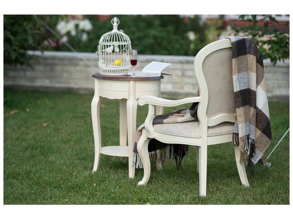 стул с подлокотниками  Belveder Mobilier de Maison  [ST9380] белая карамель