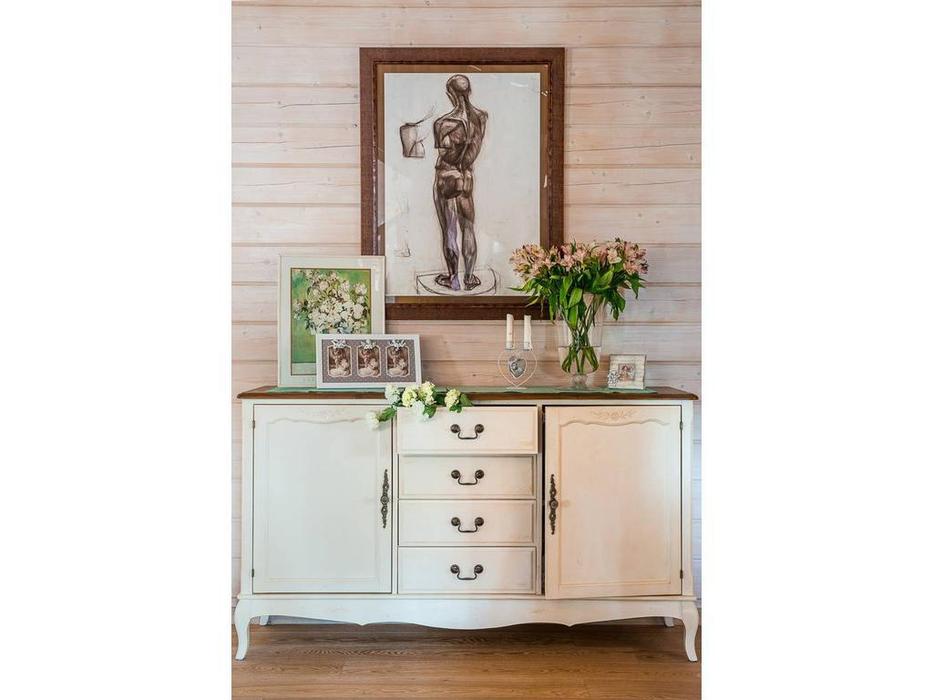 буфет с эффектом старения Provence Mobilier de Maison  [ST9351] молочный