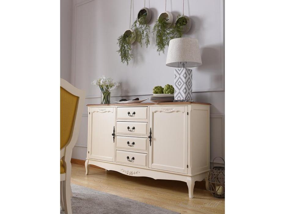 буфет с эффектом старения Provence Mobilier de Maison  [ST9351] молочный