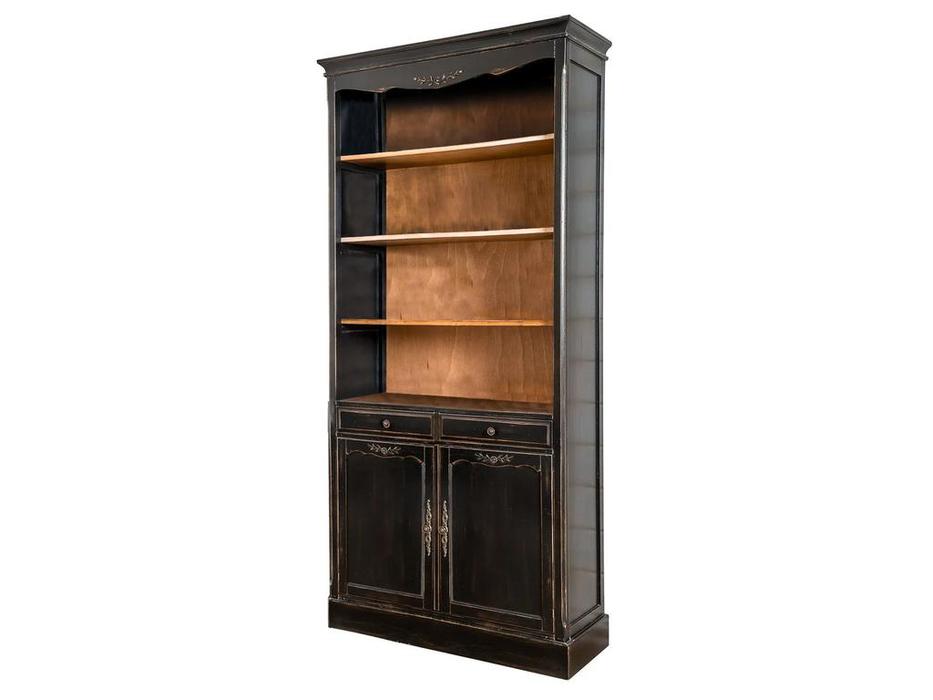 шкаф книжный  Provence Mobilier de Maison  [ST9130N] черный со старением