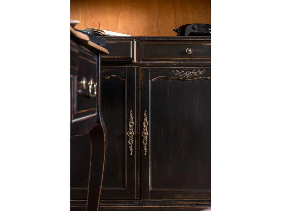 шкаф книжный  Provence Mobilier de Maison  [ST9130N] черный со старением