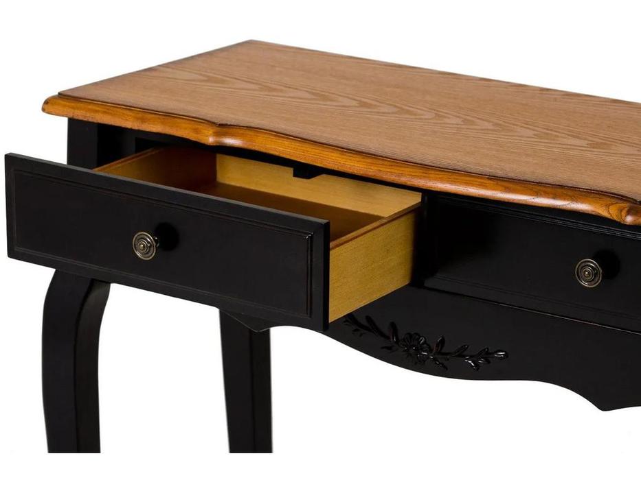 стол письменный с ящиками Provence Mobilier de Maison  [ST9136N] черный со старением