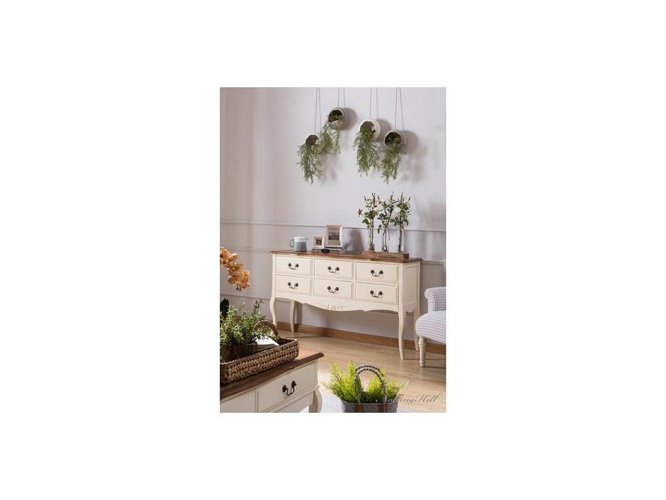 консоль с эффектом старения Provence: Mobilier de Maison [ST9358] (молочный)