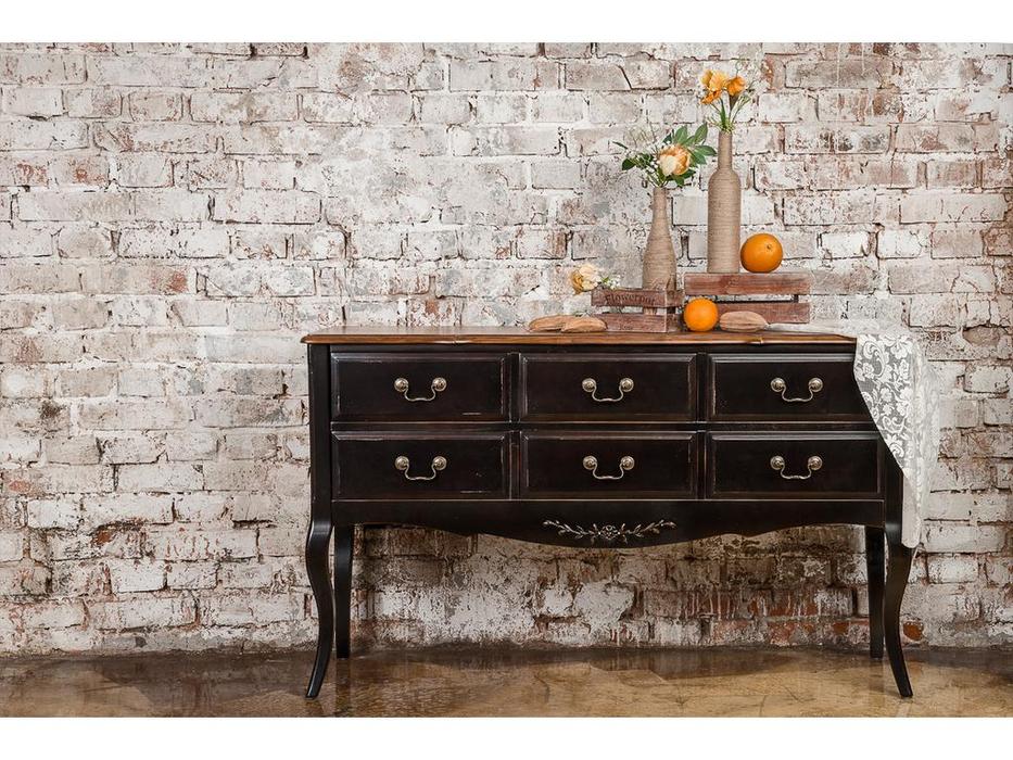 консоль  Provence Mobilier de Maison  [ST9158N] черный со старением