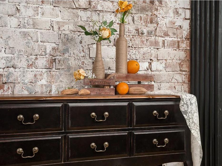 консоль  Provence Mobilier de Maison  [ST9158N] черный со старением