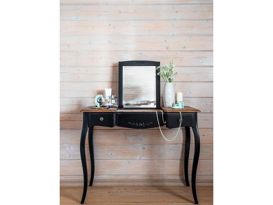 стол туалетный с зеркалом Ancien Belveder Mobilier de Maison  [ST9109N] черный