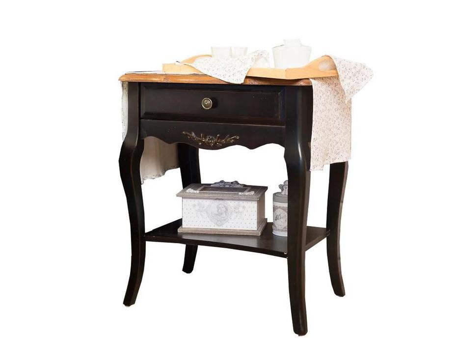 тумба прикроватная  Provence Mobilier de Maison  [ST9102N] черный со старением