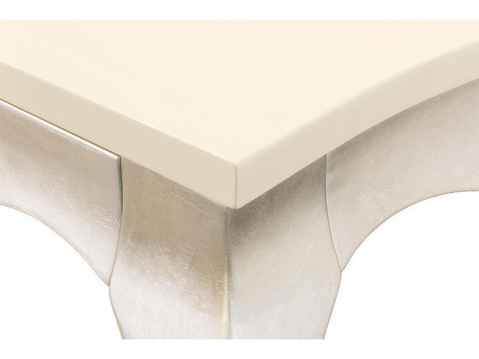 стол обеденный раскладной Venezia Fratelli Barri  [FB.DT.VZ.623] кремовый лак, серебро