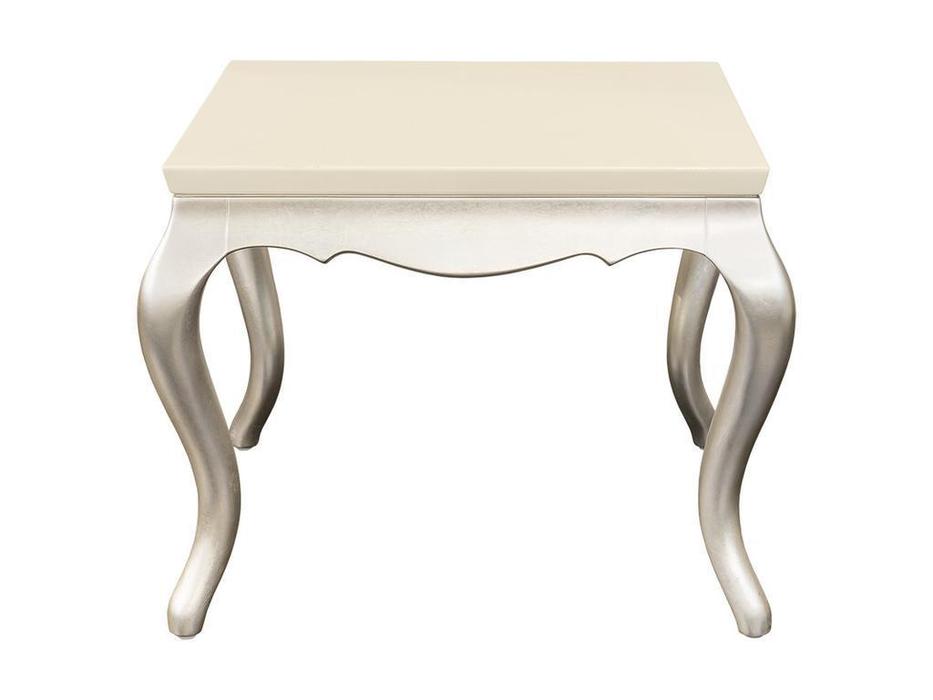 столик приставной  Venezia Fratelli Barri  [FB.ST.VZ.639] перламутровый кремовый лак, серебро