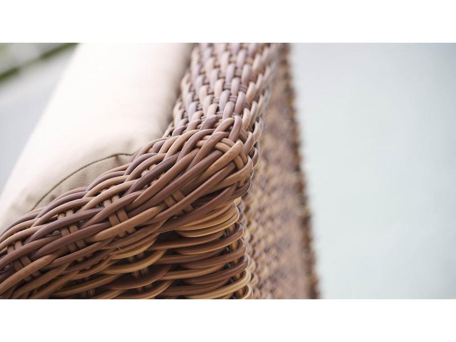 диван садовый 3-х местный с подушками Ebony Skylinedesign  [22003] коричневый