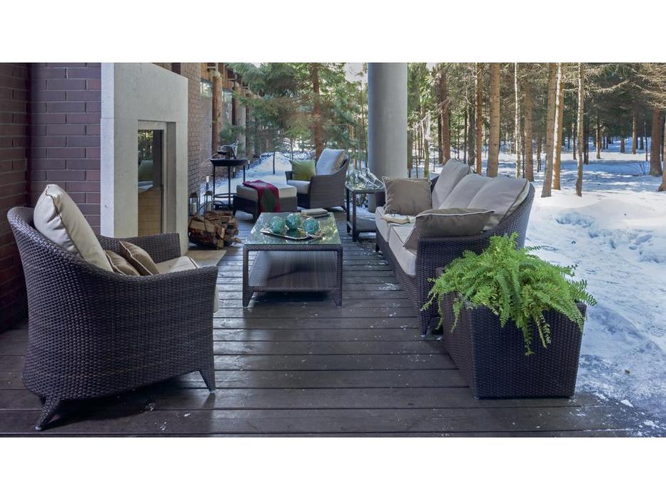 стол журнальный садовый Malta Skylinedesign  [2024] коричневый