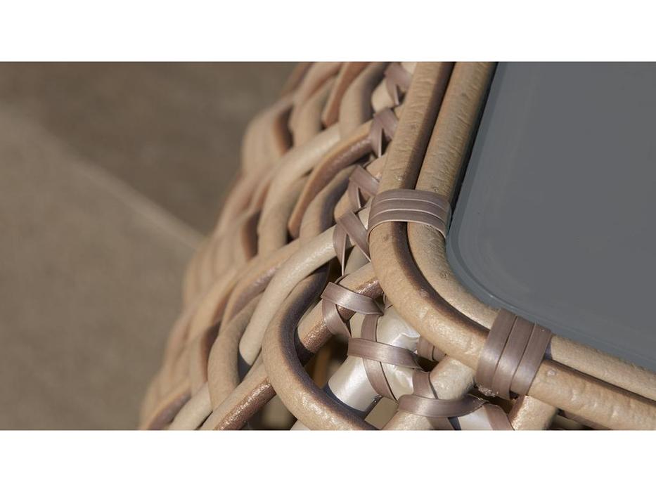 стол кофейный со стеклом Dynasty Skylinedesign  [22385] WHITE MUSHROOM