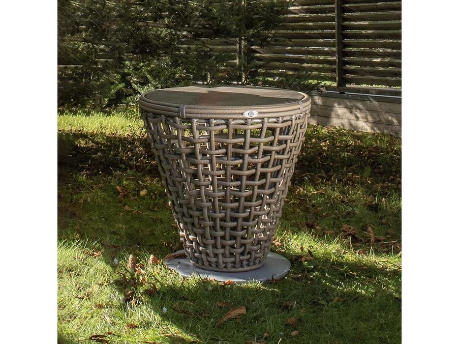 стол кофейный со стеклом Dynasty Skylinedesign  [22886] WHITE MUSHROOM