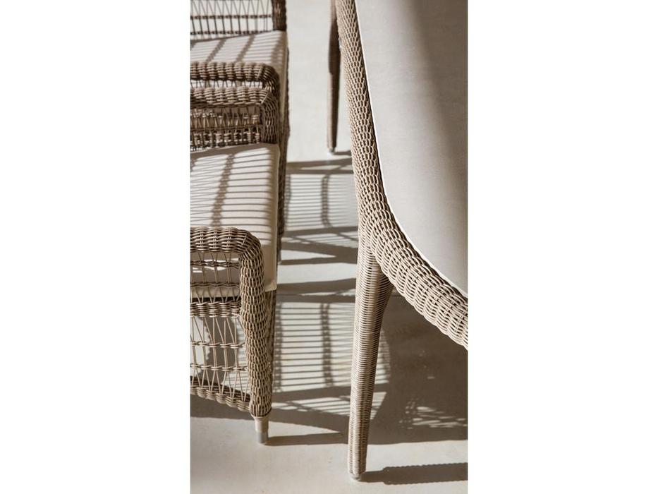 стол садовый со стеклом Arena Skylinedesign  [4608.30] WHITE WASH